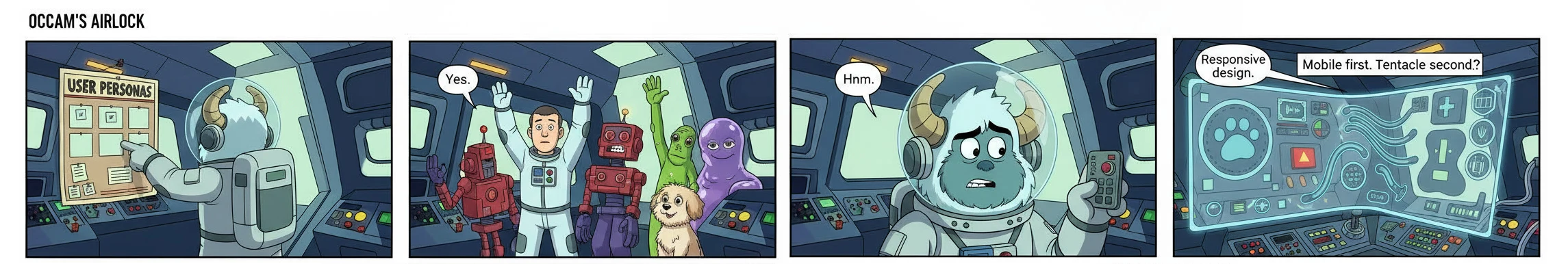Occum's Airlock: the UX Yeti in outer space, episode one